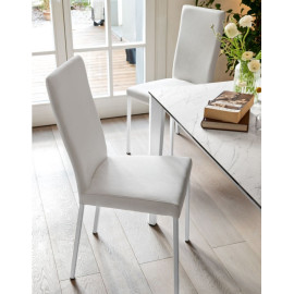Metal upholstered chair Connubia by Calligaris Garda