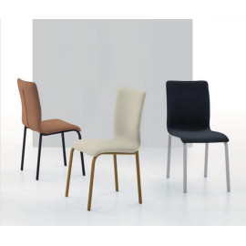 Sedia Glamour New moderna in metallo ed ecopelle Target Point