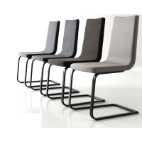 Schwinger chair with metal structure and fabric or eco-leather seat Pointhouse.