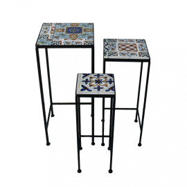 Set aus 3 quadratischen Pflanzgefäßen Gaia