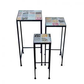 Set aus 3 quadratischen Pflanzgefäßen Nike