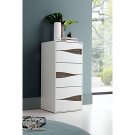 Semainier moderne 6 tiroirs avec gorge en contraste Sirio