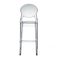 Igloo outdoor stackable monobloc stool with backrest by Scab Design.