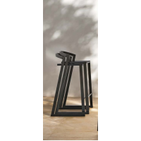 Outdoor/indoor stool Push in powder-coated aluminum MyYour Design