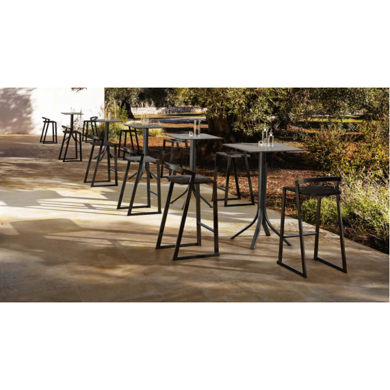 Outdoor/indoor stool Push in powder-coated aluminum MyYour Design