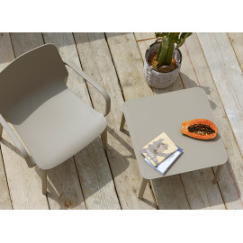 Mesa cuadrada para exterior/interior Argo en tecnopolímero Scab Design