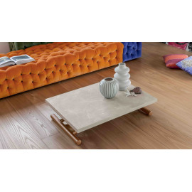 Gingillo convertible coffee table into dining table by Altacom