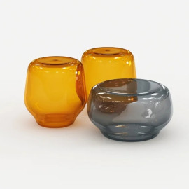 Table basse Oasis ronde en verre soufflé Tonelli Design