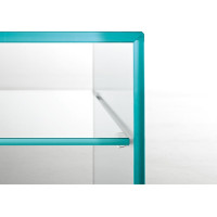 Square or rectangular coffee table Fratina 2 low bridge by Tonelli Design.