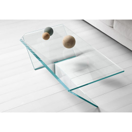 Table basse rectangulaire en verre Ti de Tonelli Design