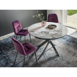 Ausziehbarer Tisch aus lackiertem Stahl von Bontempi Casa Barone