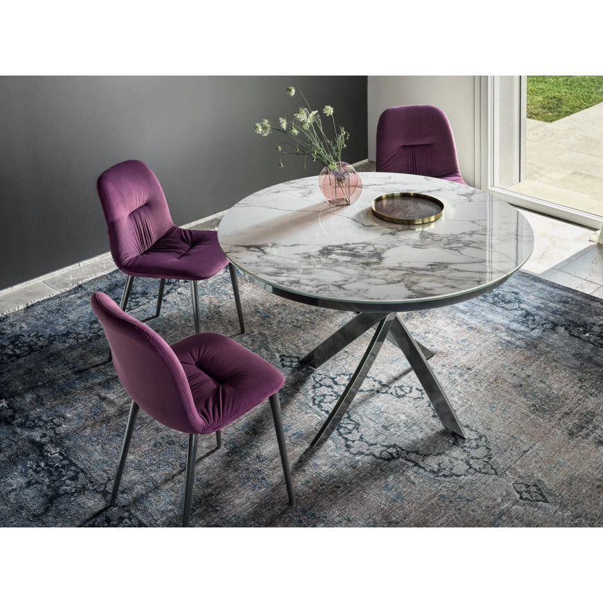 Tavolo Barone allungabile in acciaio laccato Bontempi Casa