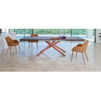 Extendable Boston table with rectangular or shaped top Friulsedie