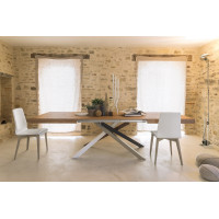 Extendable Boston table with rectangular or shaped top Friulsedie
