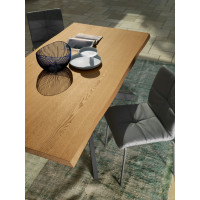 Table fixe Boston avec plateau rectangulaire, façonné ou écorcé Friulsedie