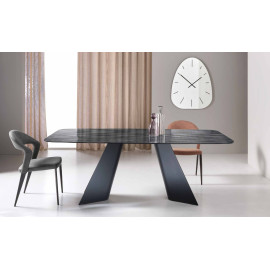 Fester Tisch mit geriffelter Glasplatte Louis Capodarte