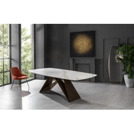 Fester Tisch aus Glas-Keramik Thanos Stones