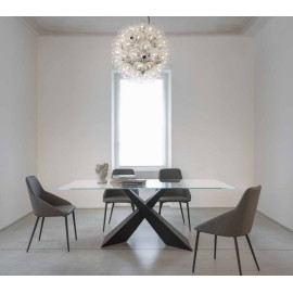 Mesa fija con tablero de vidrio Osaka