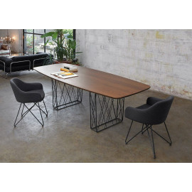 Mesa fija rectangular Osaka con superficie moldeada o descorchada Friulsedie